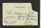 Nachlass Franz Steindachner, Postkarte von P. P. C. Hoek an Franz Steindachner (08.06.1911), Inv.Nr. 231.01, Seite 1